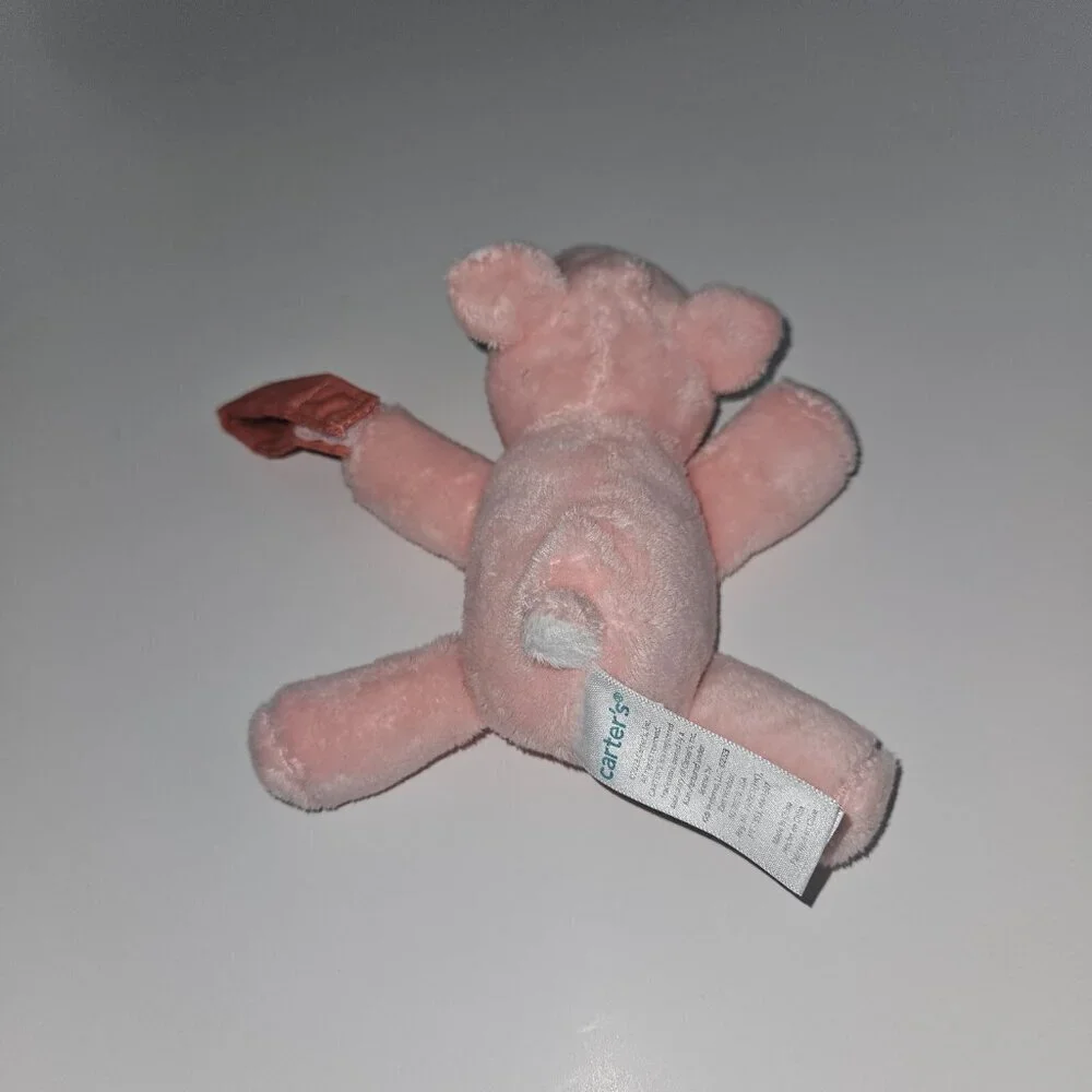 Carter's Pink Fawn Plush Rattle Pacifier Loop Stuffed Animal Toy Lovey 2023 Deer